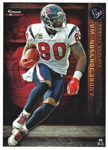 ANDRE JOHNSON HOUSTON TEXANS MIAMI HURRICANES CANES FATHEAD TRADEABLES 2012 #43 - Picture 1 of 3