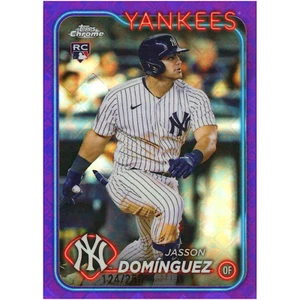 2024 Topps Chrome Logofractor Jasson Dominguez (Purple) - Picture 1 of 4