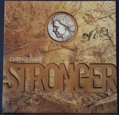 CLIFF RICHARD - STRONGER 1989 OZ LP AUTOGRAPHED BY CLIFF ON FRONT COVER NEAR MIN - Image 1 of 4