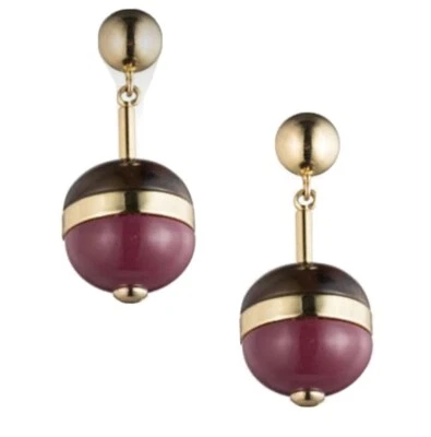 Brincos Trina Turk tom dourado Mulholland mod color block drop US$ 48 JT952-3 - Imagem 1 de 3