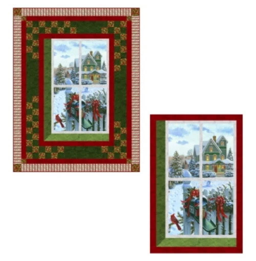 Northcott PTN2496 10 Christmas Window Pattern - Image 1 of 1