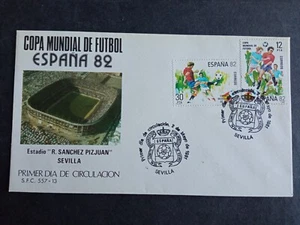 SOBRE PRIMER DÍA ESPAÑA 1981 MUNDIAL FUTBOL 82 ESTADIO SÁNCHEZ PIZJUAN SEVILLA - Imagen 1 de 1