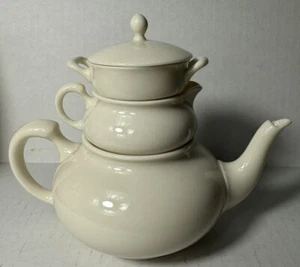 LENOX Rare Antique c.1906 STAPEL TEEKANNE TEEKANNE SET SAHNEKÄNNCHEN ZUCKERDOSE - Bild 1 von 4