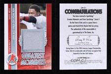 2013 Sportkings Series F Greatest Moments Materials Silver David Ortiz HOF