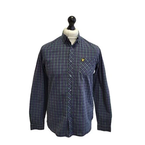 Lyle & Scott Blue Checked Long Sleeve Shirt Uk Men's M EU 50 ZZ589 - Picture 1 of 4