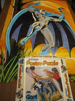 Batman 1974 Poster Puzzle Aurora Complete 9 Sq Feet Giant Floor DC Comic Book - Image 1 of 4
