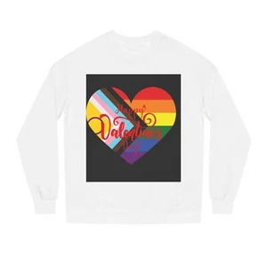 LGBTQ Love Unisex Sweatshirt, Valentine's Day Gift, Rainbow Heart Jumper, Pride - Picture 1 of 57