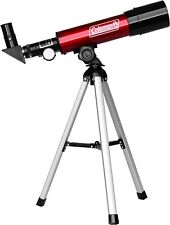 Coleman 360x50 Refractor Telescope Kit with Heavy-Duty Carrying Crimson Red 