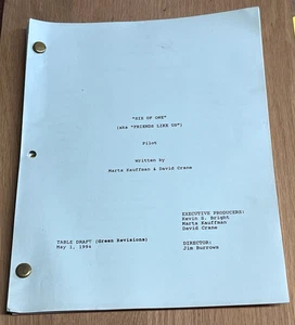 1994 Friends Six of One NBC TV Sitcom Pilot Episode Original Drehbuch & Spielplan - Bild 1 von 9