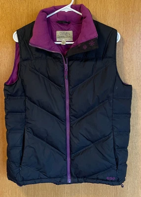 CABELA'S Goose Down 650 Thick Puffer Vest Womens Sz Medium Black Warm - Image 1 of 4