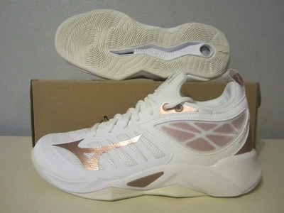NIB Mizuno Wave Dimension Volleyball white/rose gold sz 8 Womens $110 - Image 1 of 4