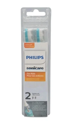 Philips Sonicare HX6042 Cabezales de cepillo de dientes de repuesto para niños SUPER SUAVES 2ct - Azul Foto 1 de 4