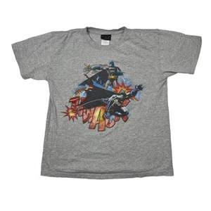 DC Comics Batman Begins 2005 Graphic Movie Tee T-Shirt Gray Youth L 12/14 - Picture 1 of 5