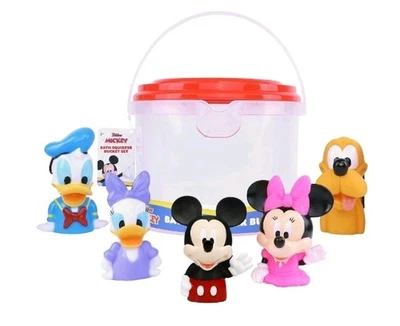 DISNEY MICKEY MINNIE MOUSE DONALD RUBBER DUCK PLUTO 5-PCS BATH SQUIRTER TOY SET - Image 1 of 4