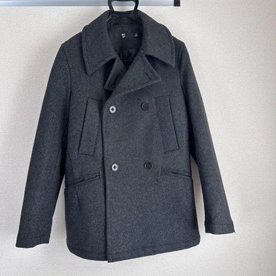 UNIQLO +J Jil Sander Wool Peacoat Men's Japan Size M/US Size S Dark Gray - Image 1 of 4