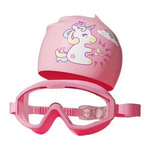 Swimming Cap Kids Swim Goggles Soft Silicone Swim Eyewear Diving Googles Swim - Picture 1 of 6