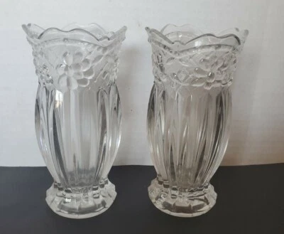 Set of 2 Studio Nova Bud Vases  Floral Lace  5" Tall Beautiful! - Image 1 of 4