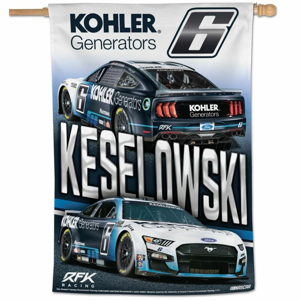 Brad Keselowski 2022 Wincraft #6 Generadores Kohler 28x40 Bandera Vertical ENVÍO GRATUITO Foto 1 de 1