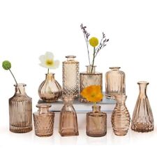 Glass Flower VaseSmall Clear Bud Vases in BulkMini Vintage Vase for Centerpie...