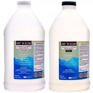 Epoxy Resin Crystal Clear Coating General Purpose Bar Tabletop - 1 Gallon Kit - Picture 1 of 6
