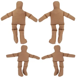 Set of 4 Chocolate Brown Muslin Cotton Stuffed Doll Bodies - 12" & 18" - Picture 1 of 4