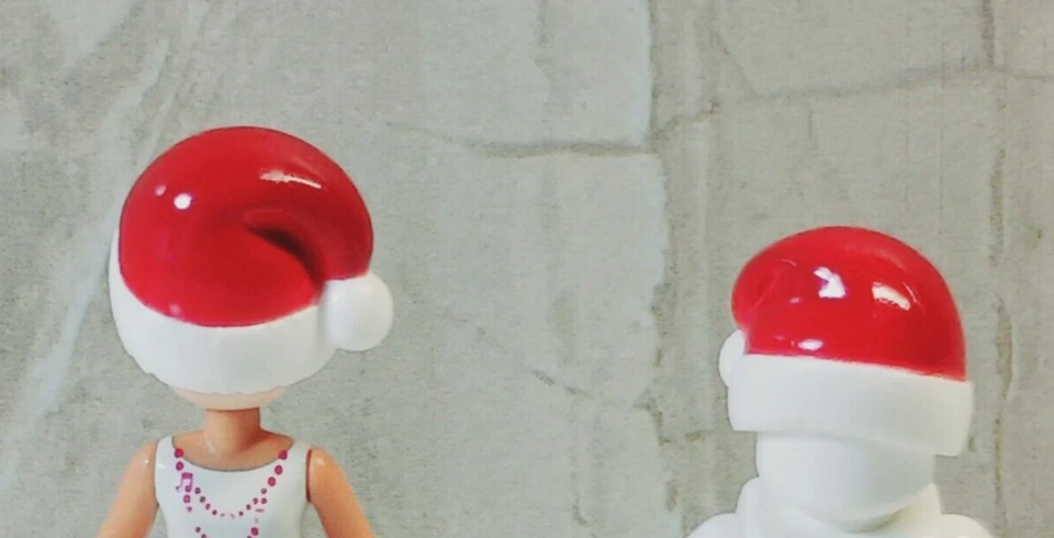 New LEGO Santa Hat Bright Red Fur Ball Holiday Character Cap Christmas Cheer Fun - Image 1 of 1