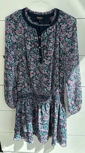 Juicy Couture Tunic Dress long sleeve Floral Size L - Picture 1 of 5