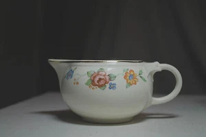 antique old Creamer pitcher gold rim flowers floral pattern Taylor Smith - Picture 1 of 4
