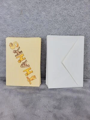 Juego de 13 tarjetas de felicitación de agradecimiento arte tipografía animales American Greetings 4,9" Foto 1 de 4