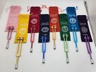 Chakra Tuning Forks Set of 8 with Gem Feet Extensions with bags and strikers
