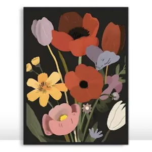 Moonow7 Botanical Floral Wall Art Poster, Nature-Inspired Print, Unframed - Picture 1 of 15