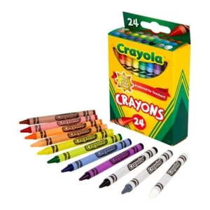 Crayola 24 Count Assorted Color Crayons 1 Pack FREE SHIPPING - Picture 1 of 3