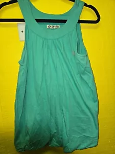 Quizz sleeveless cotton top/dress green MEDIUM preowned - Picture 1 of 7