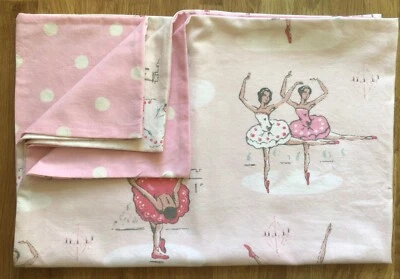 USED 1 Pillowcase Made With Cath Kidston Ballet & Spots Pink Cotton 50cm x 75cm - Image 1 of 4