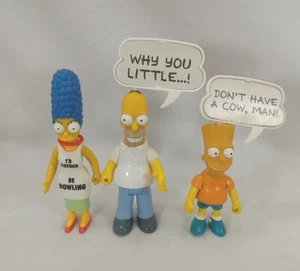 Vintage THE SIMPSONS Action Figure Lot Marge, Homer & Bart Mattel 1990 - Picture 1 of 7