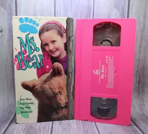 RARE Ms Bear VHS Tape 1997 Pink Cassette Tape Children's - Picture 1 of 3