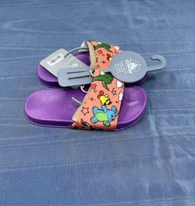 Disney Toy Story 4 Kids Girls Water Slides Slippers Sandals Purple Size 9/10 NEW - Picture 1 of 9