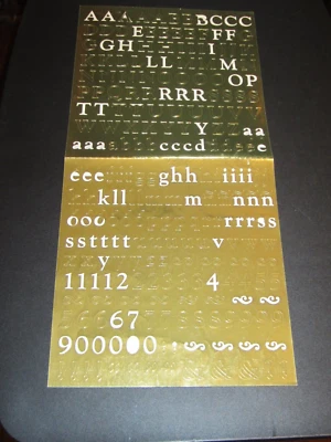 Creative Memories Scrapbooking Clásico ABC/123 Pegatina Letras Oro Plata Mini Foto 1 de 2