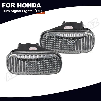 2X OE Side Marker Light Clear Lens For Honda Accord Civic CR-V Acura RSX Integra Foto 1 de 4
