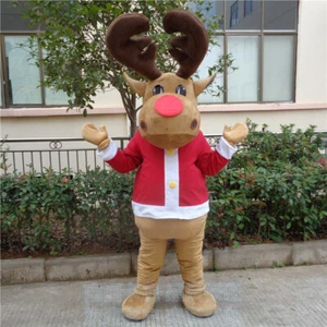 Happy Deer Mascot Costume Carnival Cartoon Suit Party Fancy Dress Adults Outfits - Picture 1 of 4