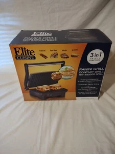 Elite Panini Grill 3 in 1 Triple Function - Picture 1 of 4