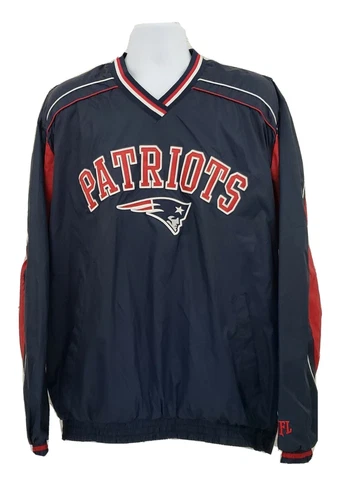 NFL New England Patriots Windbreaker Men Extra Large Pullover Jacket Logo Adult Cover