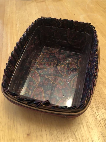 Longaberger 1992 Father's Day Paper Note Pal Basket Liner- Father's Day Paisley Cover