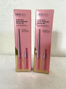 NEOGEN DERMALOGY Extra Slim Metal Maxicara Black & Refill, 0.2 oz X2 New Sealed - Picture 1 of 2