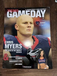 Houston Texans Gameday November 23 2014 Vs Cincinnati Bengals Chris Myers BB13 - Picture 1 of 1
