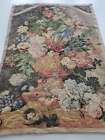 Vintage French Floral Scene Wall Hanging Tapestry Panel 185x128cm