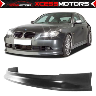 Fits 04-10 BMW E60 5 Series Sedan Front Bumper Lip Spoiler IKON Style Unpainted Foto 1 de 4