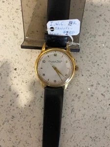 Wristwatch '' I.W.C'' Gold 18K,manuel, size 36mm, early 1960's..Est:$2800 - Bild 1 von 5