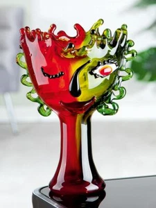 39851 GlasArt Design Cuenco visual rojo/verde/negro soplado a boca y teñido - Imagen 1 de 5
