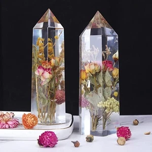 Molde epoxi de cristal de 3 piezas candelabro moldes de resina de silicona fundición para - Imagen 1 de 12